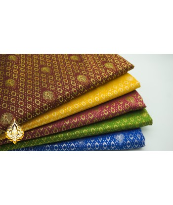 Coupon de tissu Khmer/Thaï premium coloris n°16 à 20 (3,5 x 1m) 2024