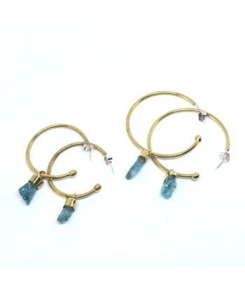 Boucle d’oreille Apatite bleu par Ammo store