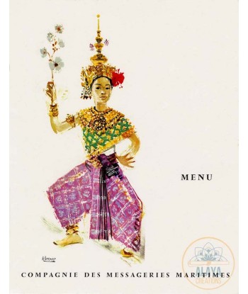 Illustration d'archives du Cambodge - Menu Paquebot Cambodge Format A3 par Alaya Créations Les êtres humains sont 