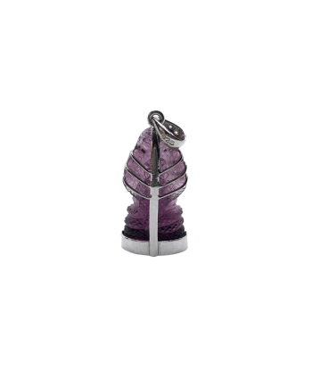 Pendentif Naga Dhyana Mudrā en cristal violet Véritable concentré