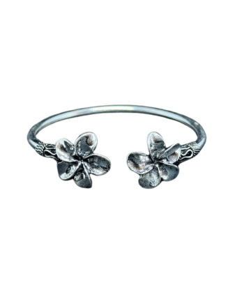 Bracelet Khmer fin en argent aux Fleurs de Champa les ligaments