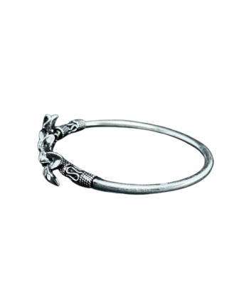 Bracelet Khmer fin en argent aux Fleurs de Champa les ligaments