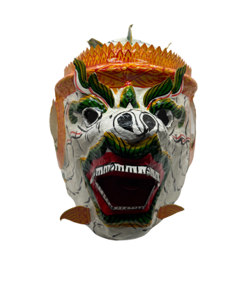 Masque intégral Cambodgien en papier mâché modèle Hanuman des créatures d'habitude