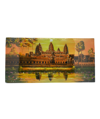 Peinture sur toile "Angkor Wat à l'aube" 40x20cm sélection de produits