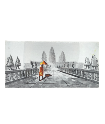 Peinture sur toile "Angkor dans la brume" 40x20cm vous aussi creer 