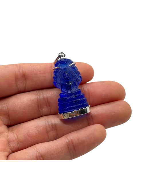 Pendentif Bouddha Naga en posture Dhyana Mudra  et serti en Saphire ou a consommer sur place