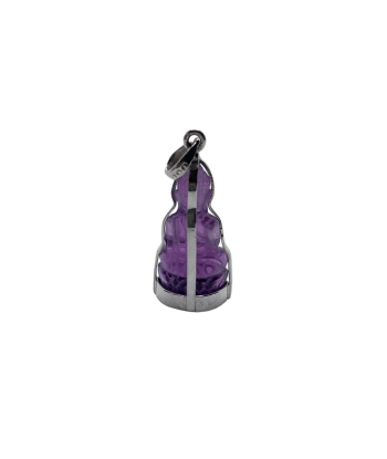 Pendentif Dhyana Mudrā en cristal violet commande en ligne